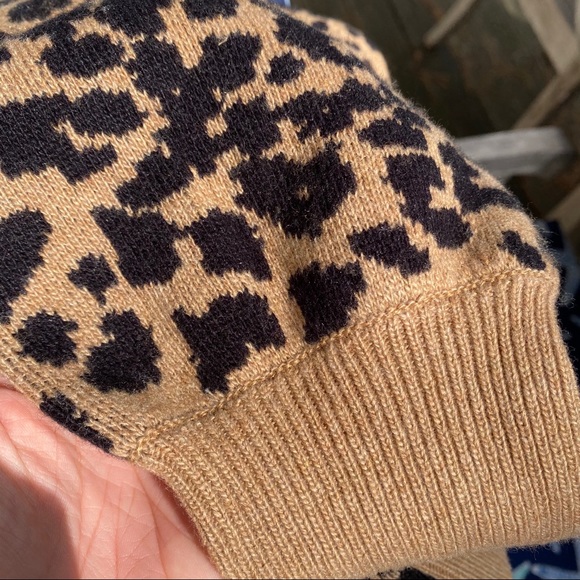 🐆 LOFT ANIMAL PRINT PUFF SLEEVE KNIT DRESS! - Picture 8 of 10